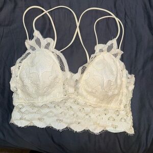 Zenana Outfitters Lace Bralette in Cream